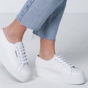 White Superga 2790 Platform Sneakers